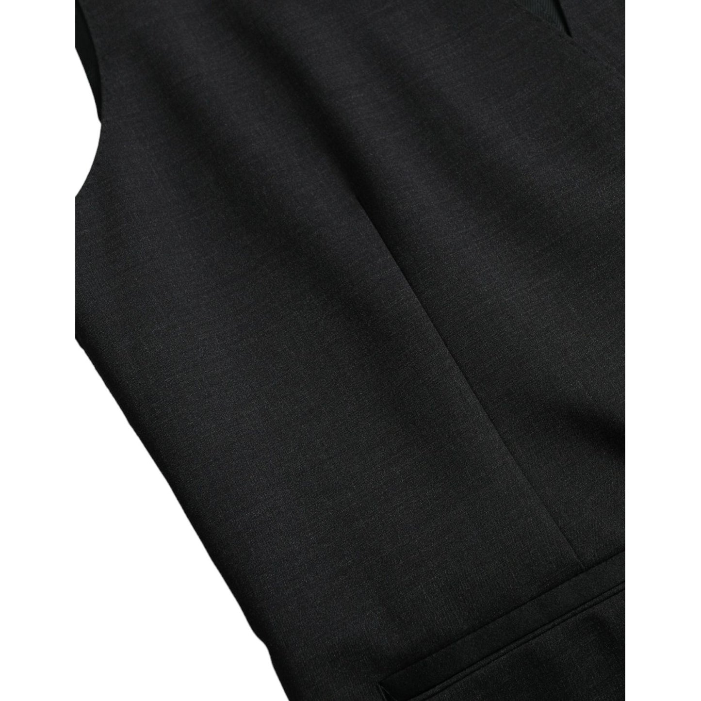 Dolce & Gabbana Black Cotton Waistcoat Dress Formal Vest TSH851991-50