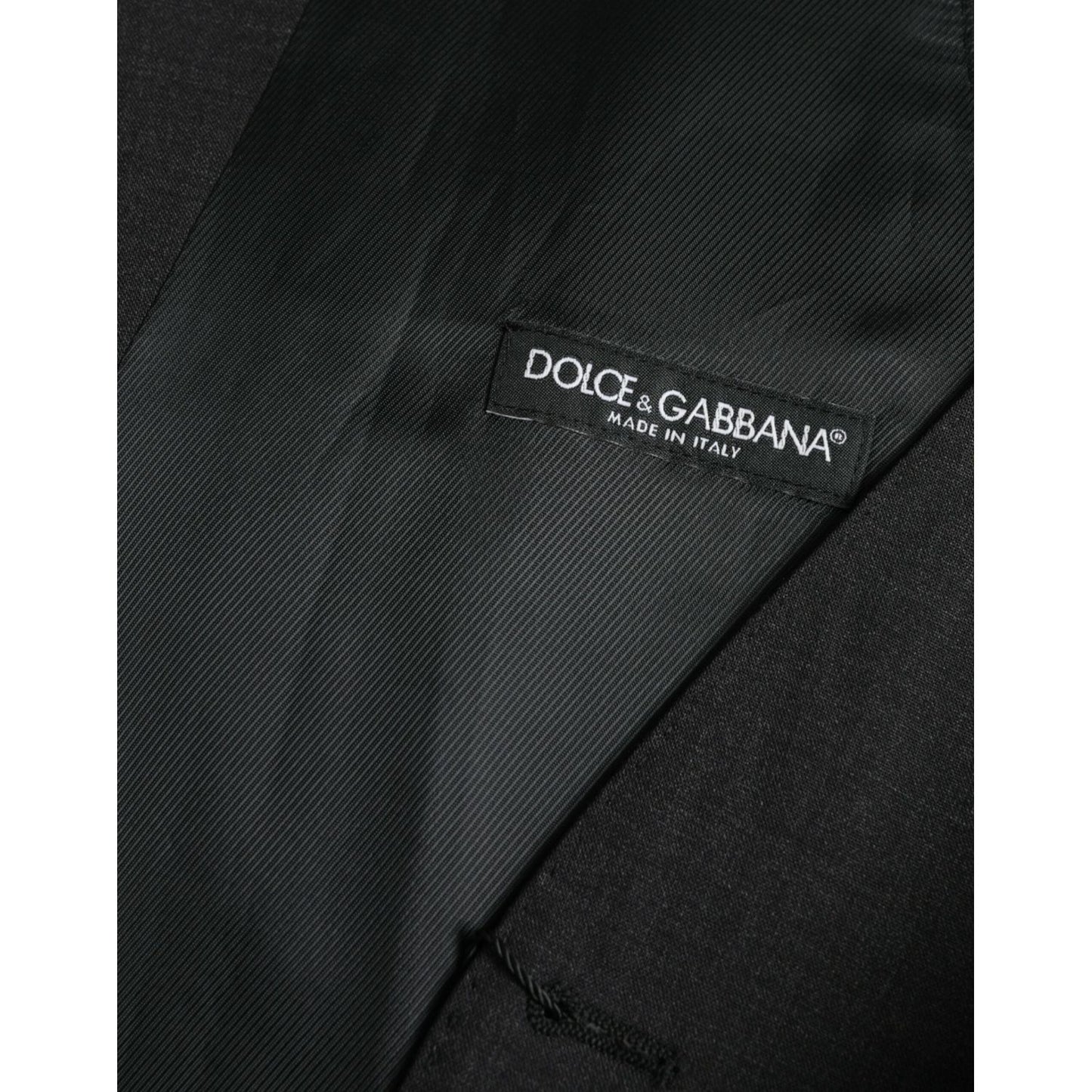 Dolce & Gabbana Black Cotton Waistcoat Dress Formal Vest TSH851991-50