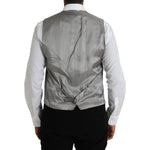 Dolce & Gabbana Light Gray Wool Formal Dress Waistcoat Vest TSH851992-52