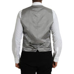 Dolce & Gabbana Light Gray Wool Formal Dress Waistcoat Vest TSH851992-52