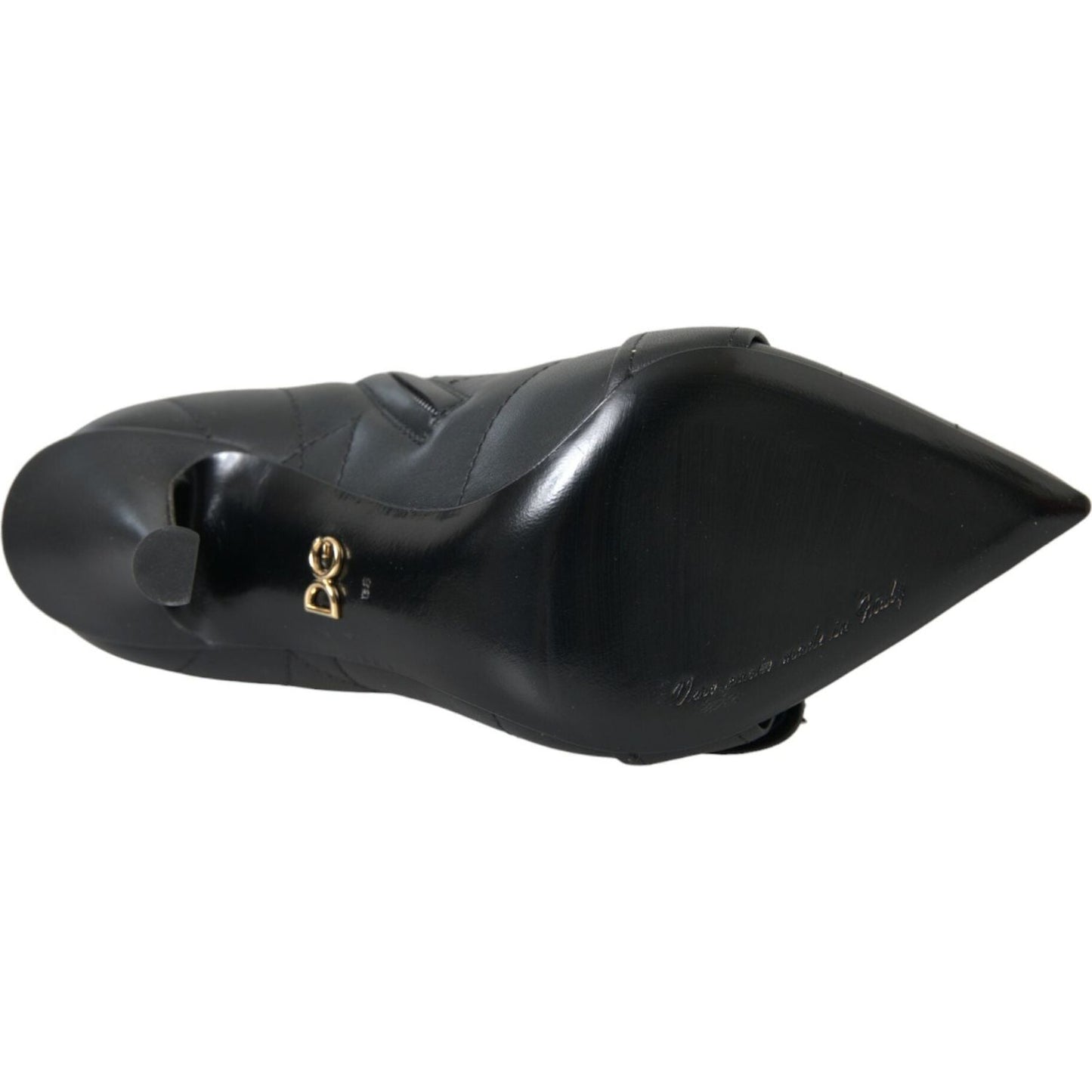Dolce & Gabbana Black Devotion Quilted Buckled Boots Shoes Dolce & Gabbana Dark Slate Gray