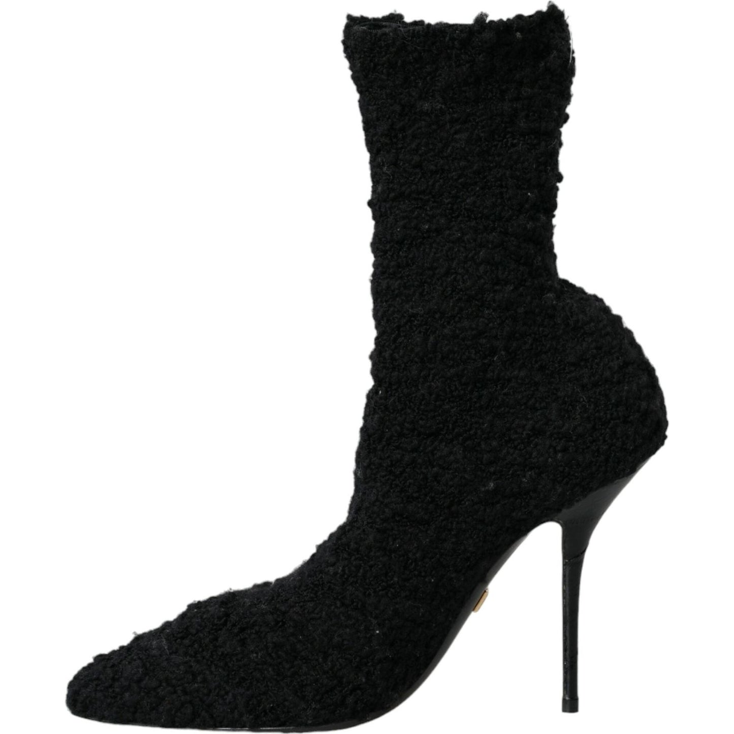 Dolce & Gabbana Black Stiletto Heels Mid Calf Boots Shoes Dolce & Gabbana Black
