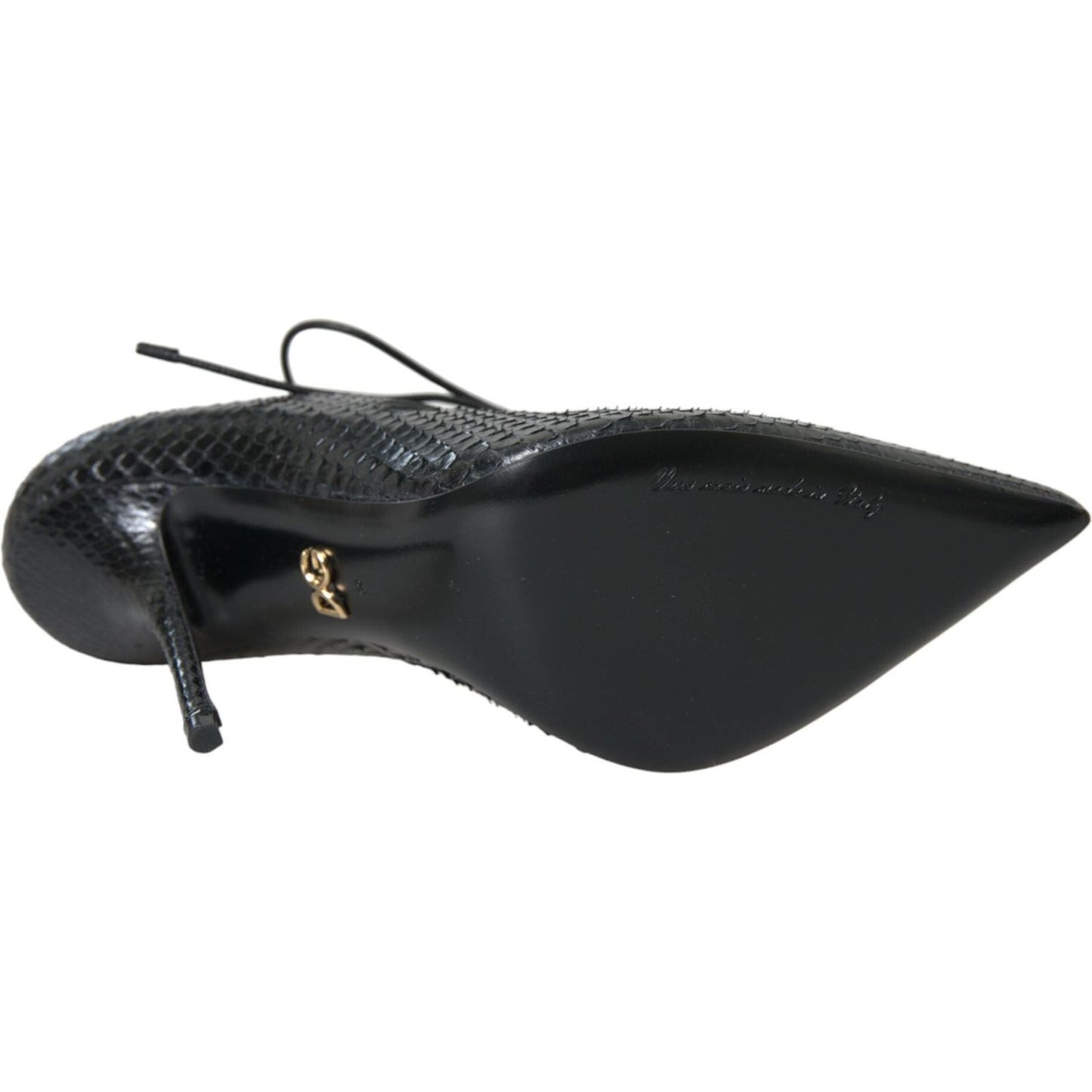 Dolce & Gabbana Black Python Leather Mary Jane Pumps Shoes Dolce & Gabbana Dark Slate Gray