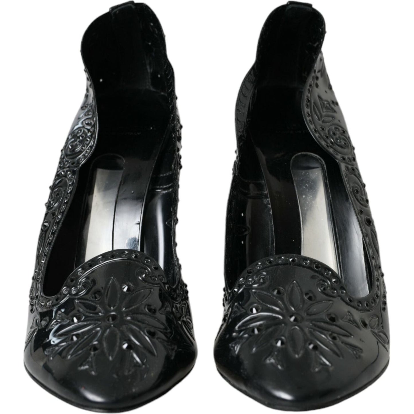 Dolce & Gabbana Black Crystal CINDERELLA Heels Pumps Shoes Dolce & Gabbana Black
