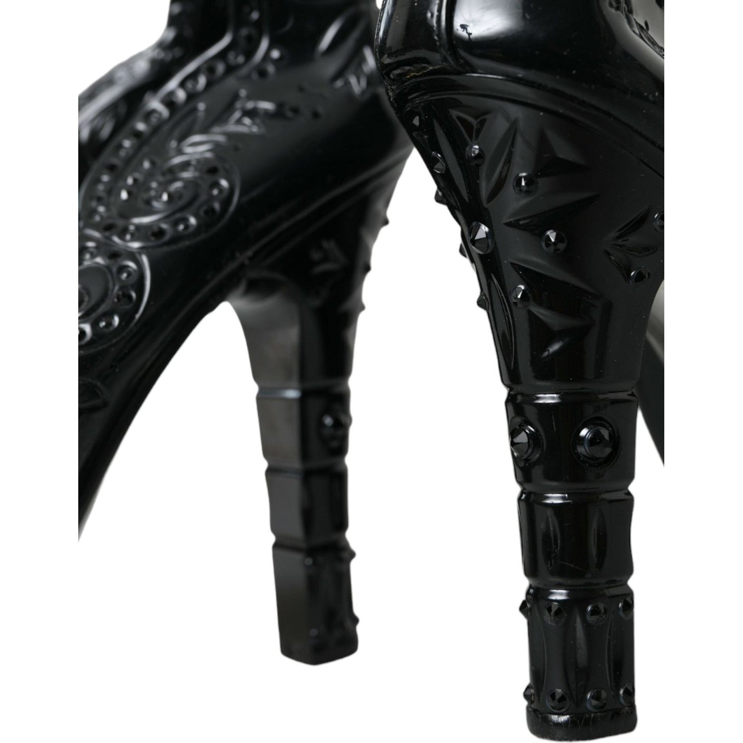Dolce & Gabbana Black Crystal CINDERELLA Heels Pumps Shoes Dolce & Gabbana Black