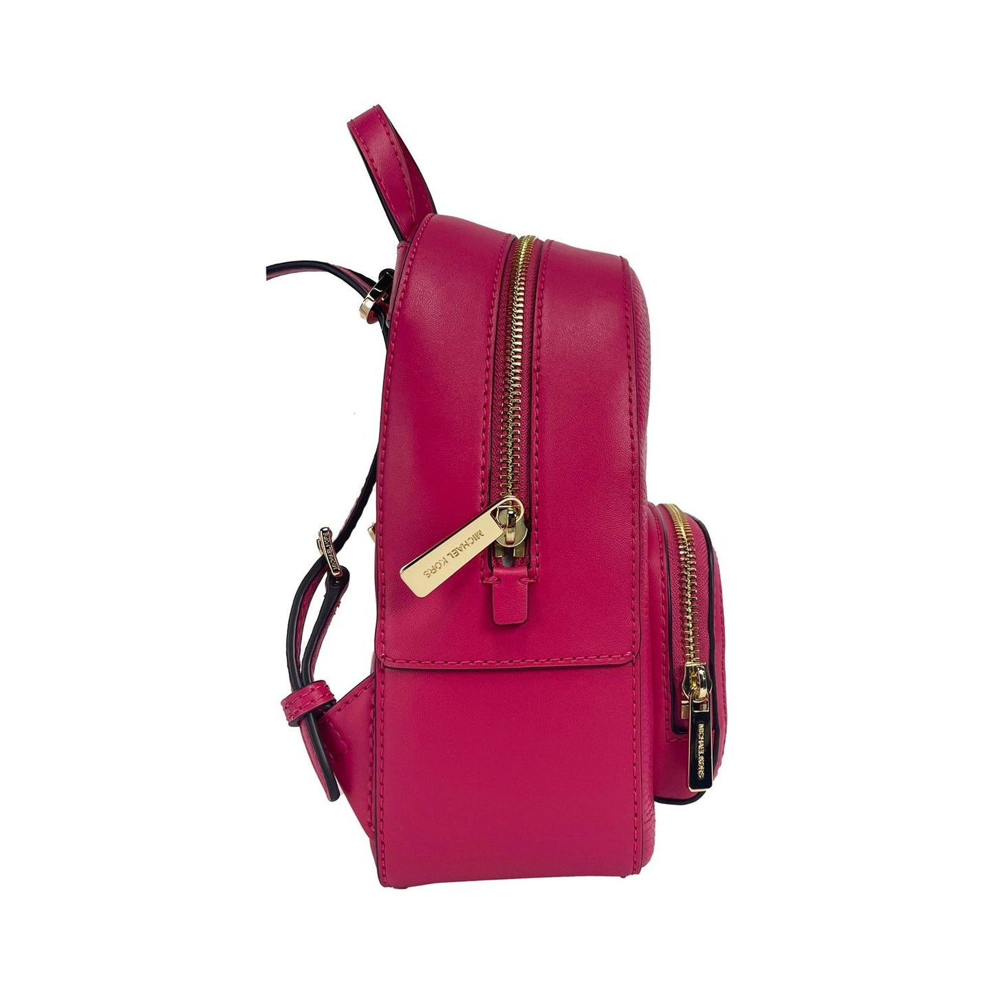 Michael Kors Jaycee Mini XS Pebbled Leather Zip Pocket Backpack Bag Michael Kors Maroon