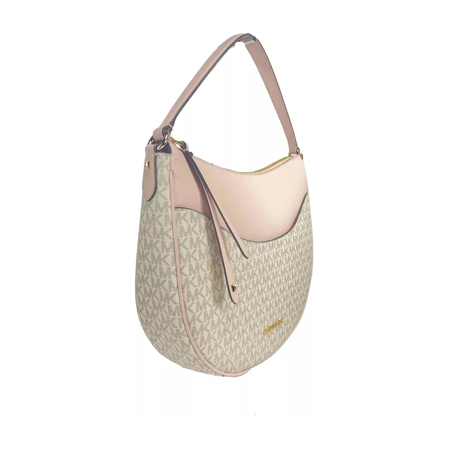 Michael Kors Large Dover Half Moon Crossbody Bag Purse Powder Blush Multi Michael Kors Gray