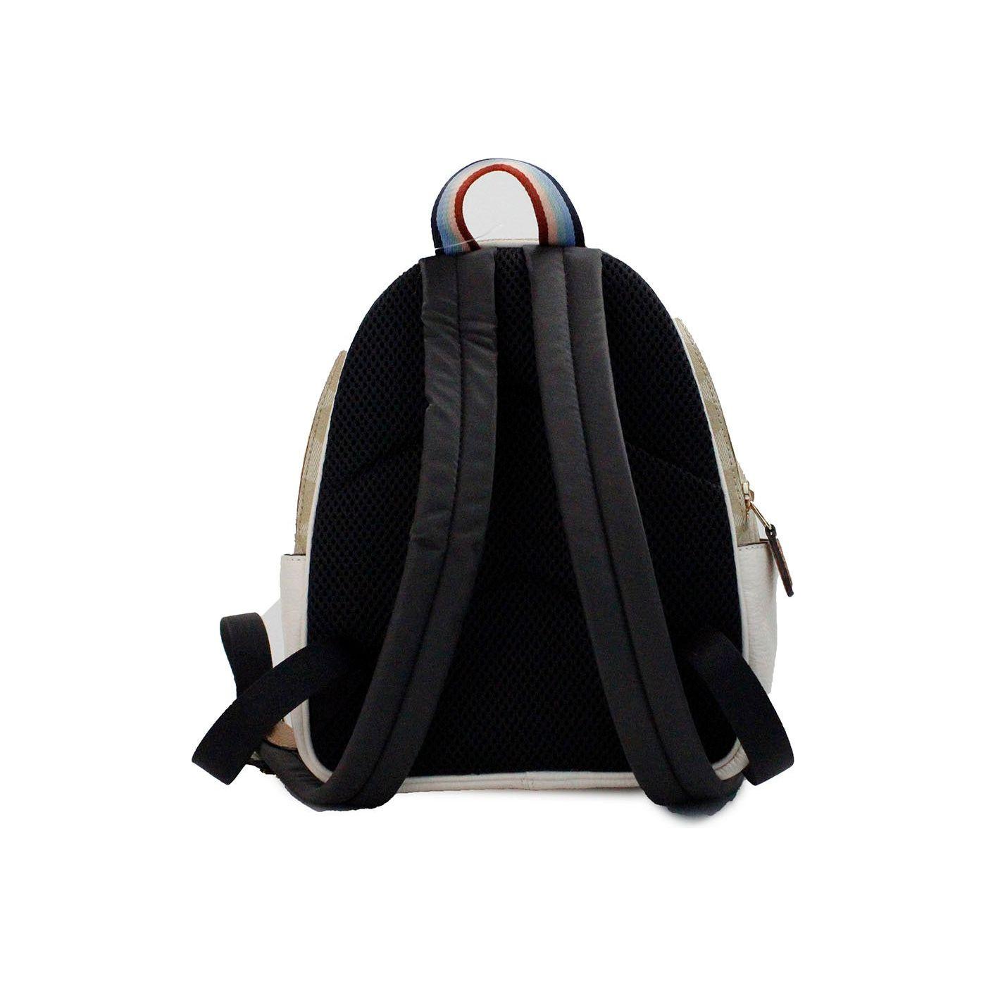 COACH Mini Court Signature Pear Motif Shoulder Backpack Bookbag Bag Chalk Taffy COACH Black