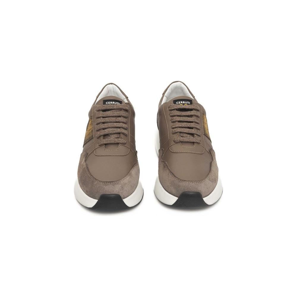 Cerruti 1881 Beige Cowhide Women Sneaker Cerruti 1881 Dim Gray