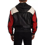 Dolce & Gabbana Black Leather Hooded Blouson Jacket JKT3032-50