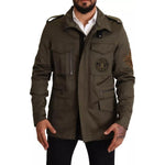 Dolce & Gabbana Green Cotton DG Love Blouson Coat Jacket JKT2956-50