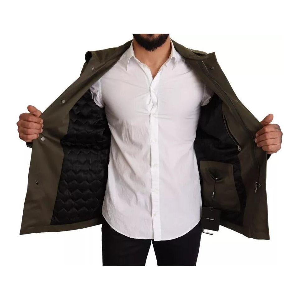 Dolce & Gabbana Green Cotton DG Love Blouson Coat Jacket JKT2956-50