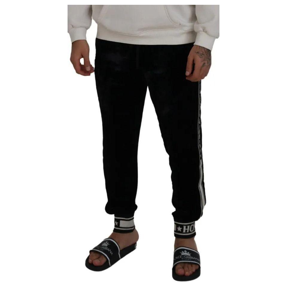Dolce & Gabbana Black Jogger Jogging Trouser Cotton Pants Dolce & Gabbana Black