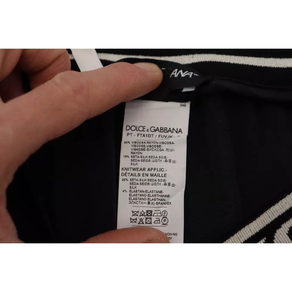 Dolce & Gabbana Black Jogger Jogging Trouser Cotton Pants Dolce & Gabbana Black
