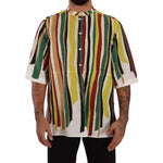 Dolce & Gabbana Multicolor Striped Linen Cotton Shirt TSH7536-40