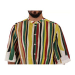 Dolce & Gabbana Multicolor Striped Linen Cotton Shirt TSH7536-40