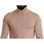Dolce & Gabbana Beige Cashmere Turtleneck Pullover Sweater TSH6528-50