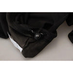 Dolce & Gabbana Black Cotton Logo Hooded Sweatshirt Sweater TSH83091-46