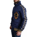 Dolce & Gabbana Blue Heraldic Patch Striped King Bee Sweater JKT2880-46