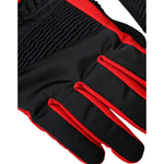 Dolce & Gabbana Black Red Nylon Wrist Length Gloves LB30144-7.5