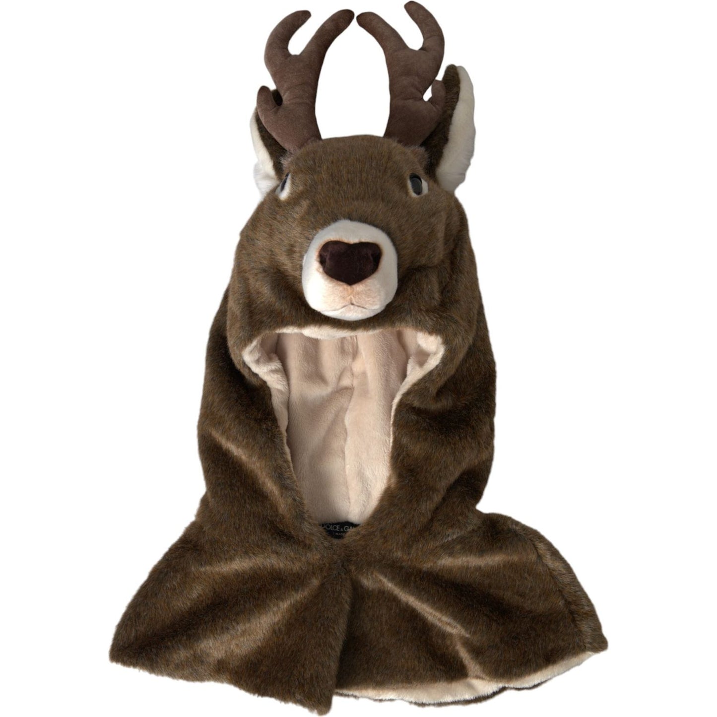 Dolce & Gabbana Brown Deer Faux Fur Whole Head Hat Dolce & Gabbana Dark Slate Gray