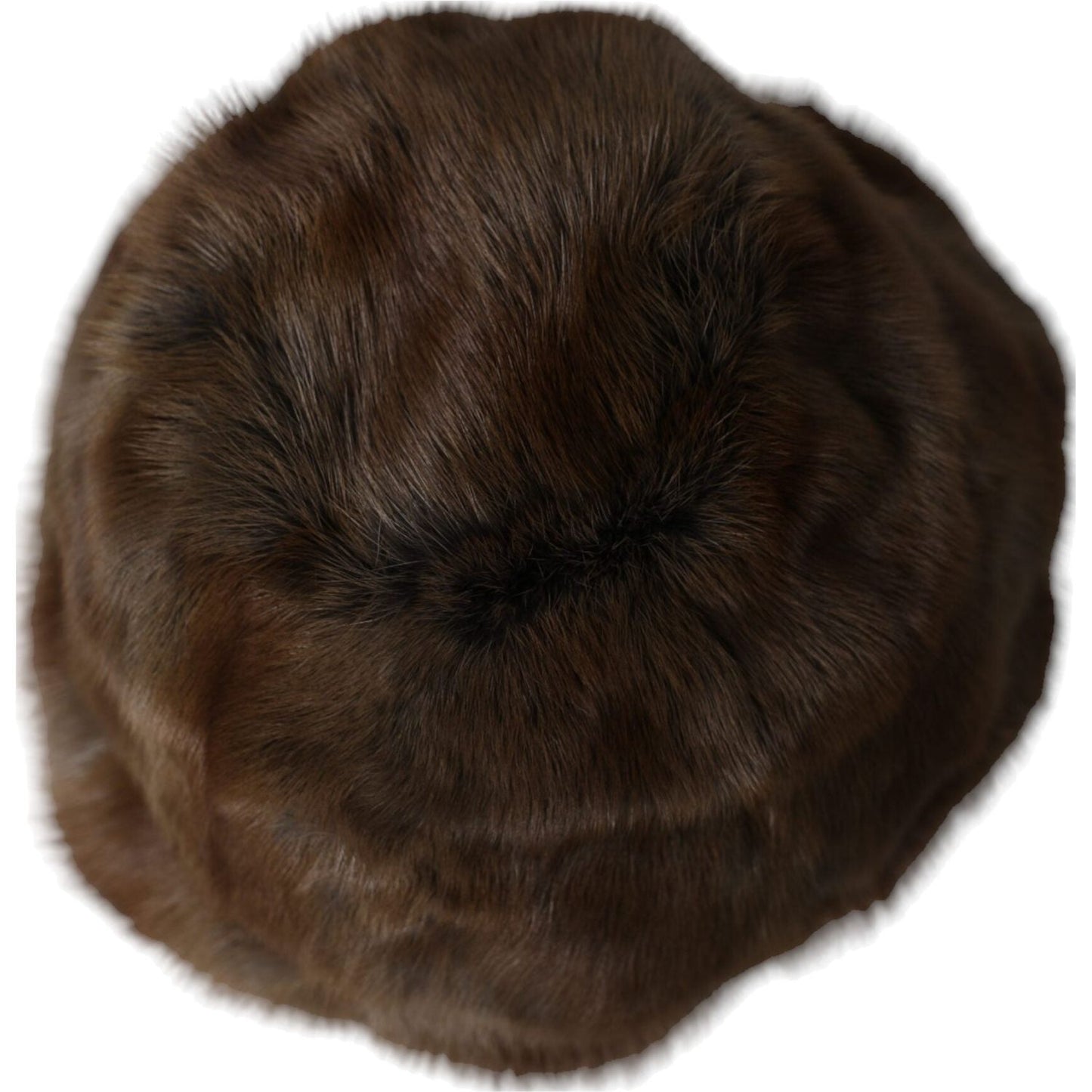 Dolce & Gabbana Brown Weasel Fur Womens Cashmere Hat Beanie Dolce & Gabbana Black