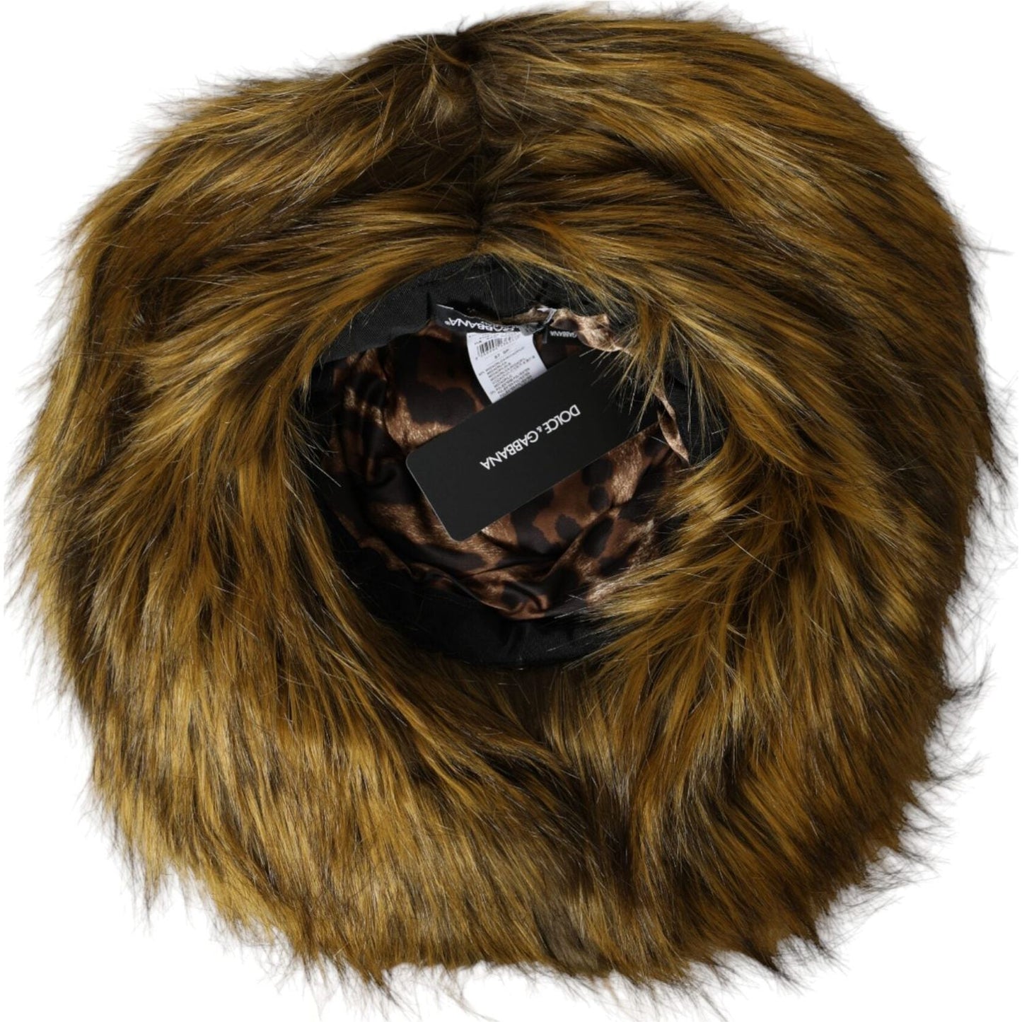 Dolce & Gabbana Brown Modacrylic Faux Fur Bucket Hat Dolce & Gabbana Dark Slate Gray