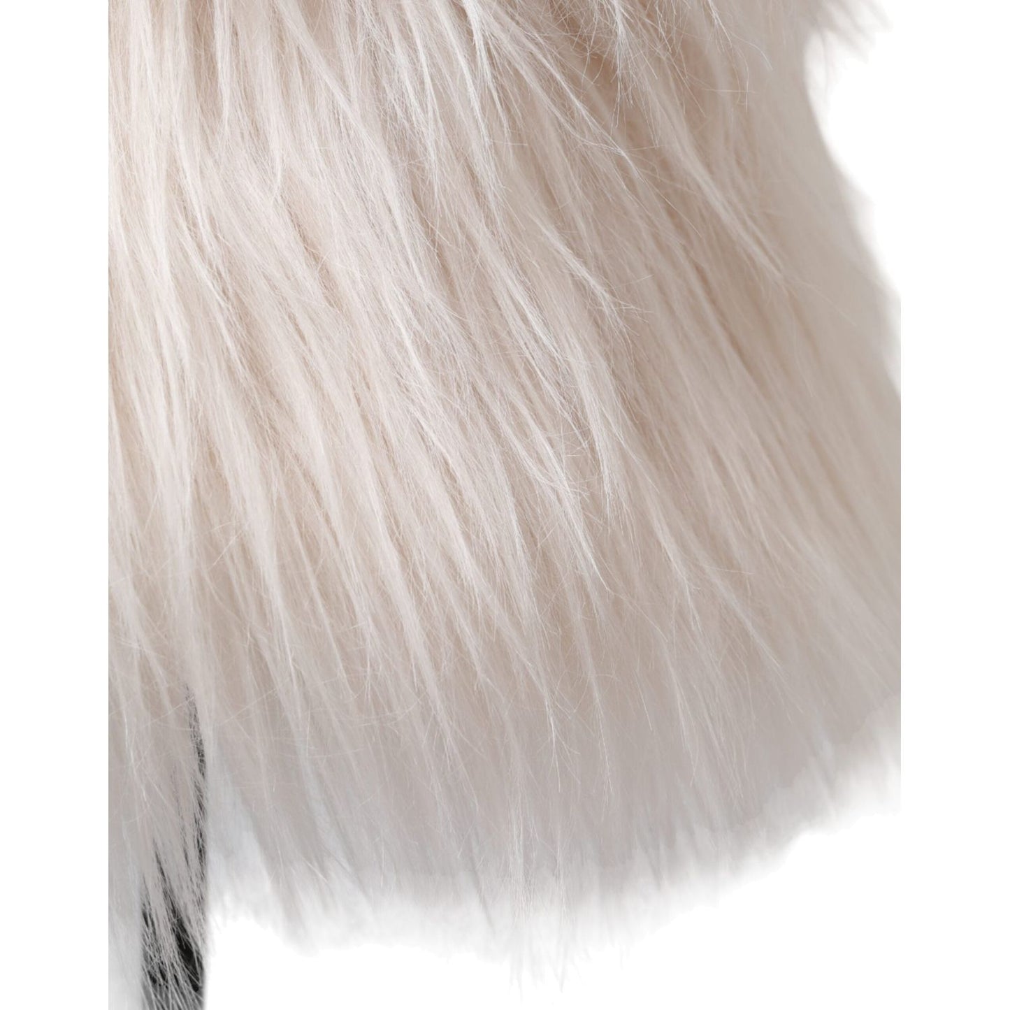 Dolce & Gabbana White Acrylic Fur Womens Bucket Hat Dolce & Gabbana Gray