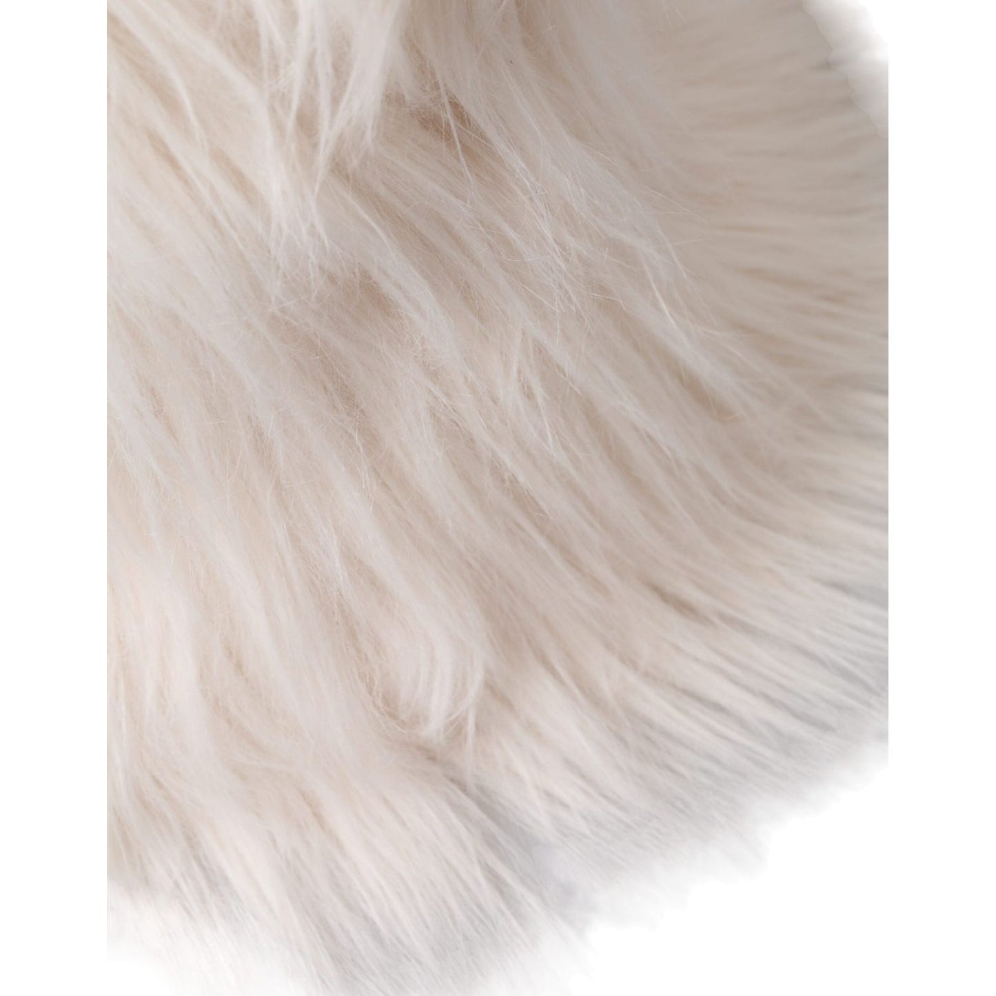Dolce & Gabbana White Acrylic Fur Womens Bucket Hat Dolce & Gabbana Gray