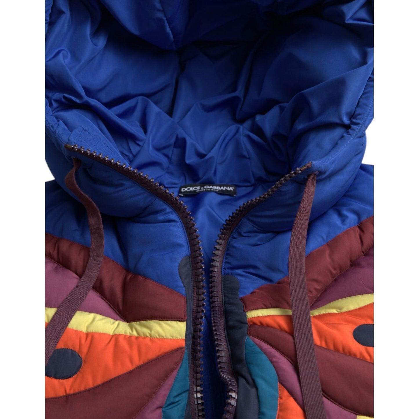 Dolce & Gabbana Multicolor Butterfly Hooded Puffer Jacket Dolce & Gabbana Dark Slate Gray