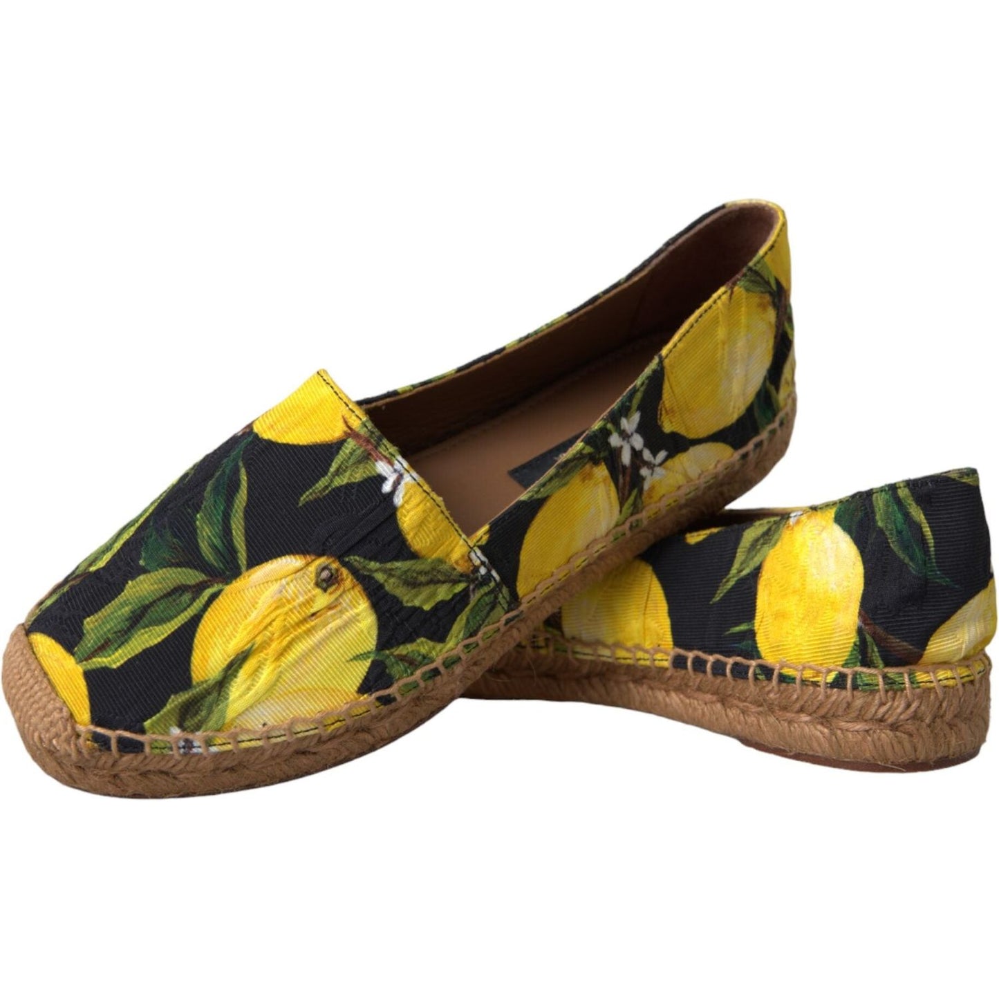 Dolce & Gabbana Multicolor Lemon Slip On Espadrilles Shoes Dolce & Gabbana Dark Slate Gray
