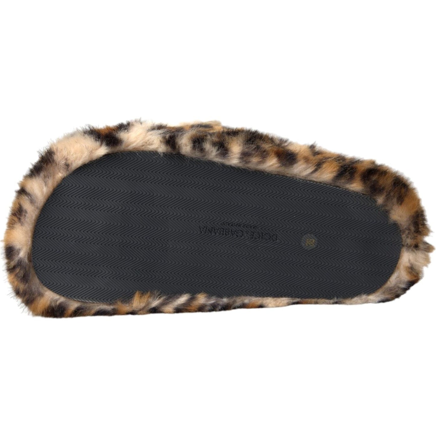 Dolce & Gabbana Brown Tiger Slippers Flats Sandals Shoes Dolce & Gabbana Dark Slate Gray