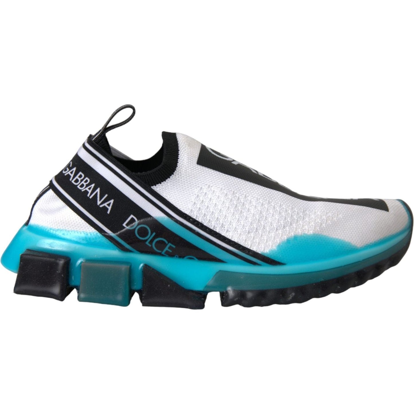 Dolce & Gabbana Black White Blue Slip On Sorrento Sneakers Shoes Dolce & Gabbana Dark Slate Gray