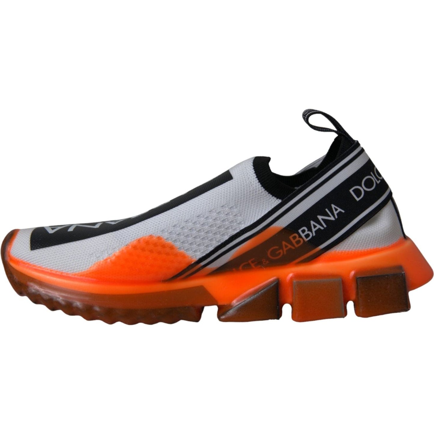 Dolce & Gabbana Black White Orange Slip On Sorrento Sneakers Shoes Dolce & Gabbana Saddle Brown