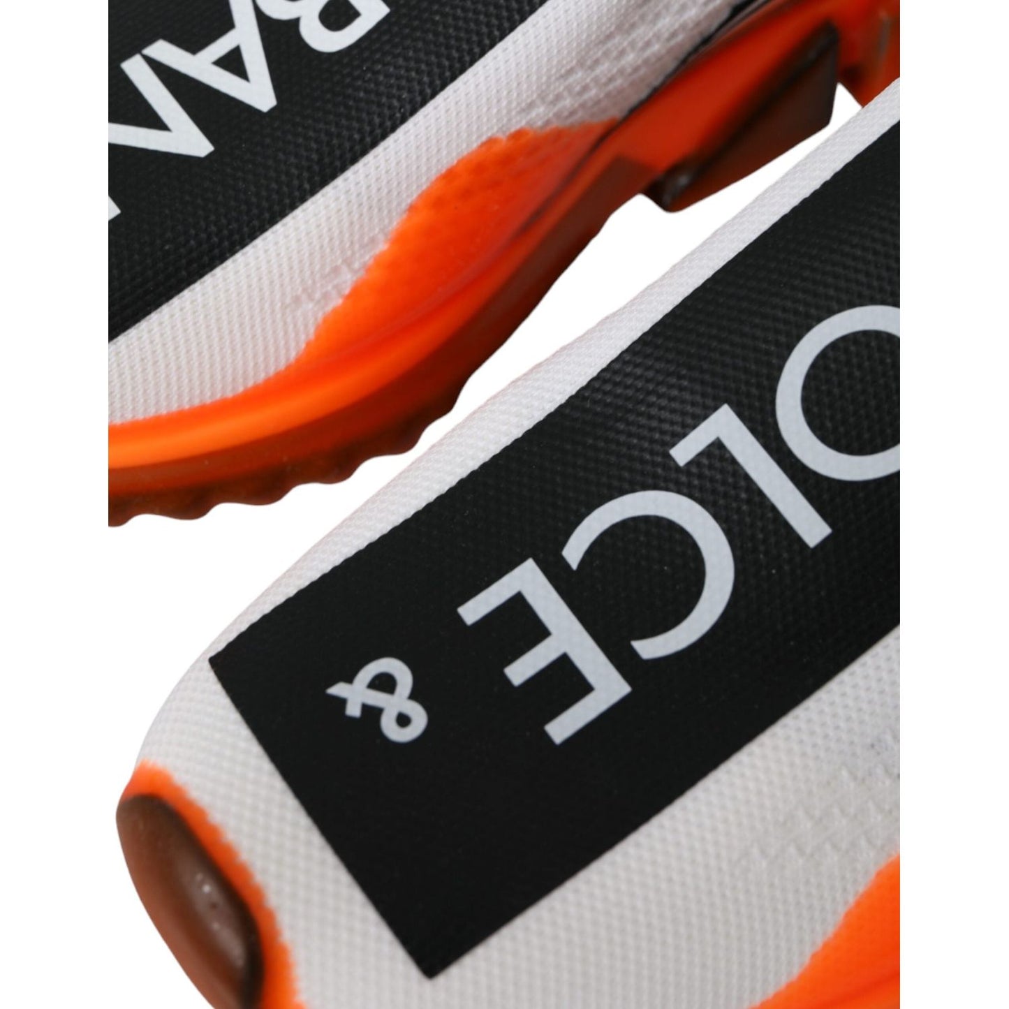 Dolce & Gabbana Black White Orange Slip On Sorrento Sneakers Shoes Dolce & Gabbana Black