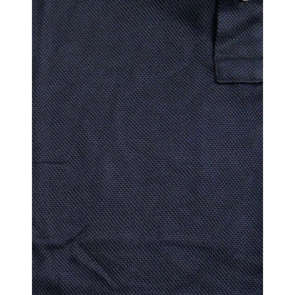Dolce & Gabbana Navy Blue Collared Short Sleeve Polo T-shirt TSH851946-48