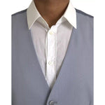 Dolce & Gabbana Light Blue Wool Formal Dress Waistcoat Vest TSH86214-50