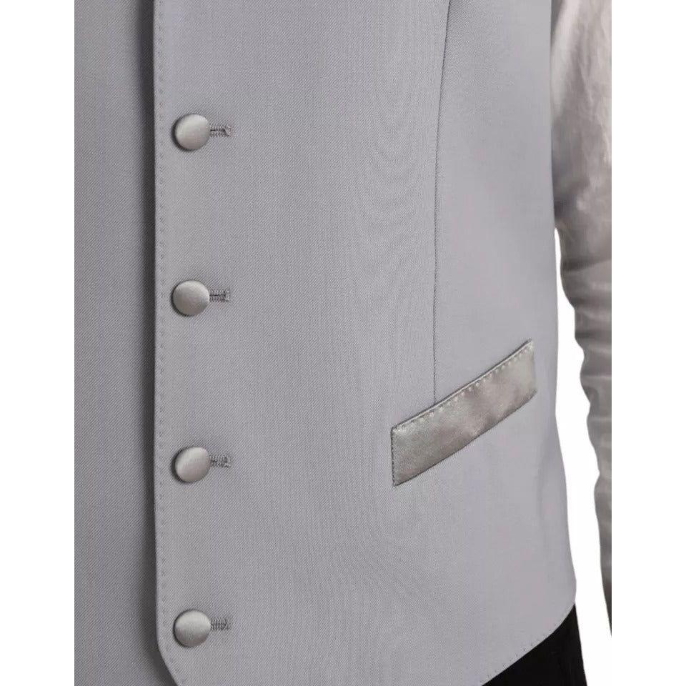 Dolce & Gabbana Light Blue Wool Formal Dress Waistcoat Vest TSH86214-50