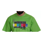 Dolce & Gabbana Green Cotton DG CHANNEL Top T-shirt TSH83079-48