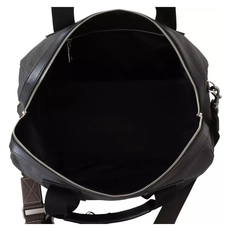 Dolce & Gabbana Black Gray Holdall Tote Men Hand Shoulder Bag Dolce & Gabbana Black