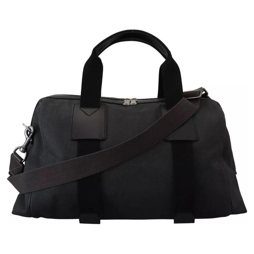Dolce & Gabbana Black Gray Holdall Tote Men Hand Shoulder Bag Dolce & Gabbana Black