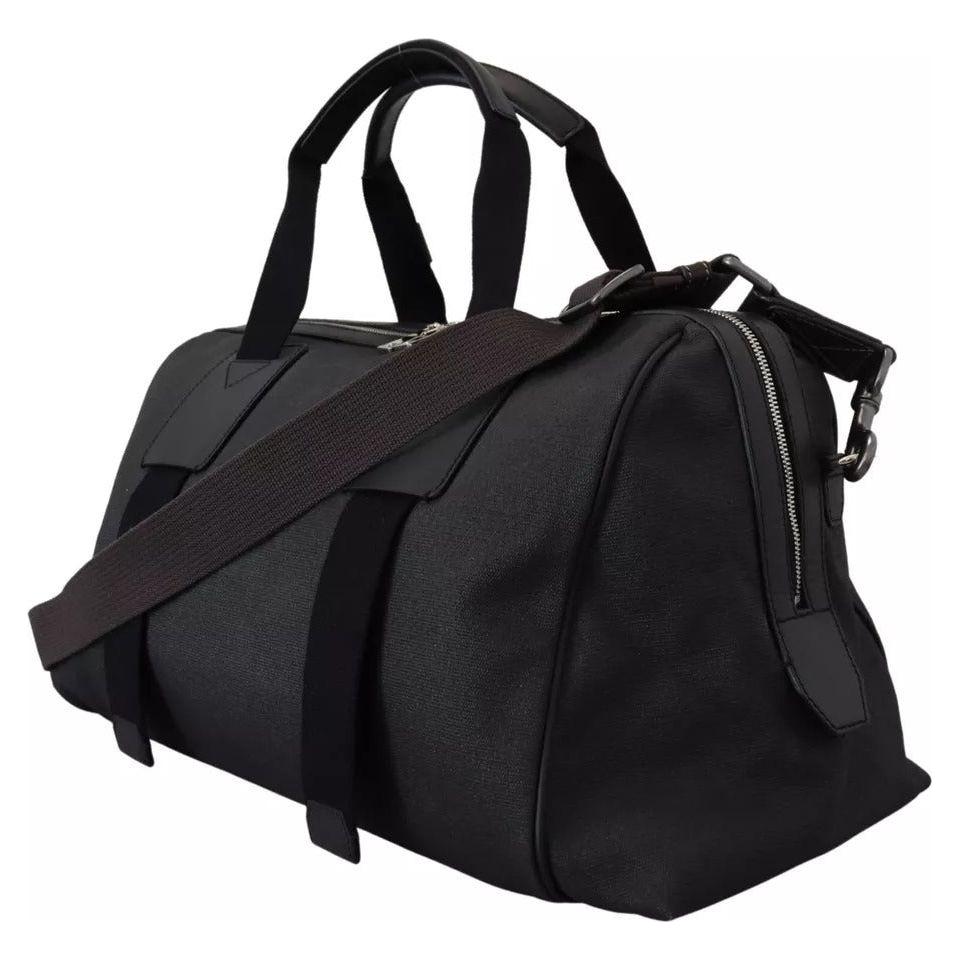 Dolce & Gabbana Black Gray Holdall Tote Men Hand Shoulder Bag Dolce & Gabbana Black