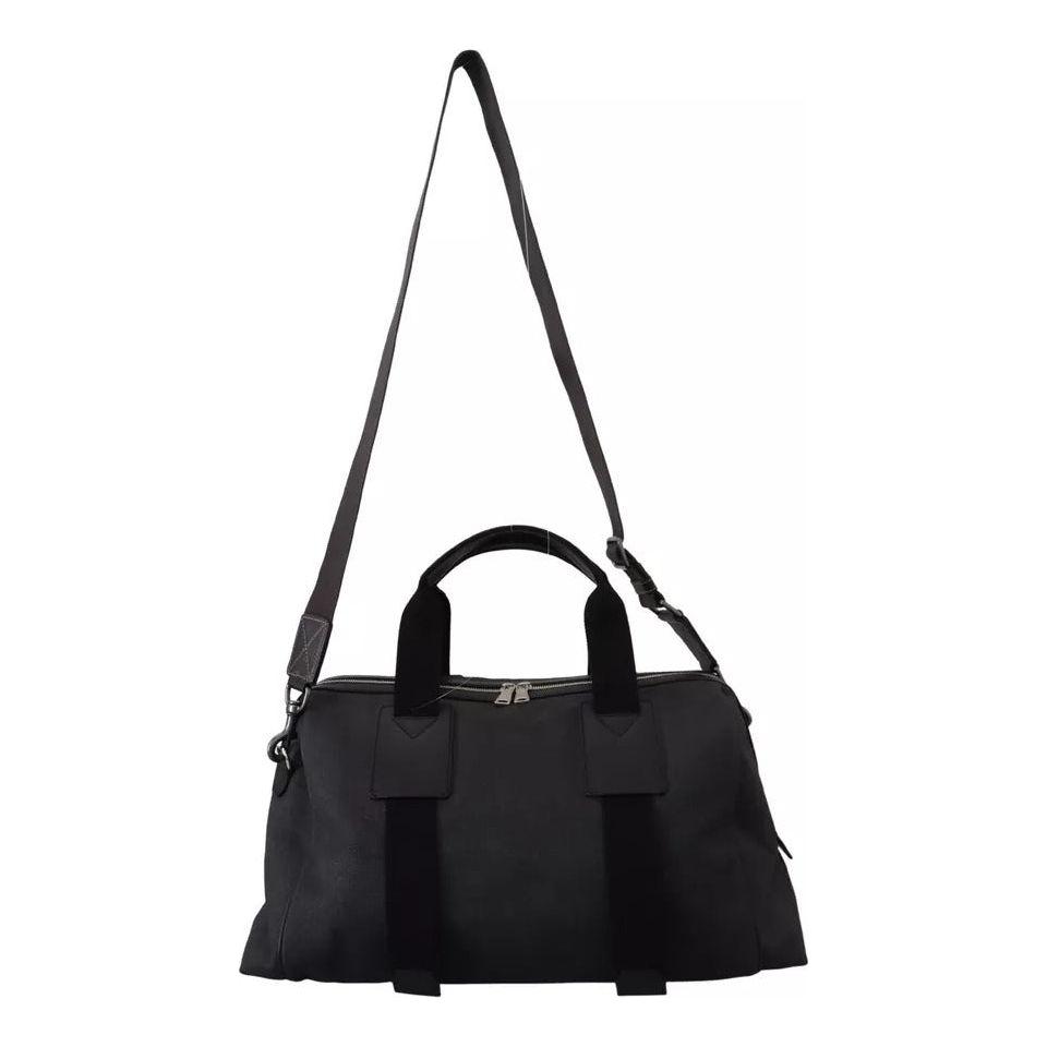 Dolce & Gabbana Black Gray Holdall Tote Men Hand Shoulder Bag Dolce & Gabbana Black