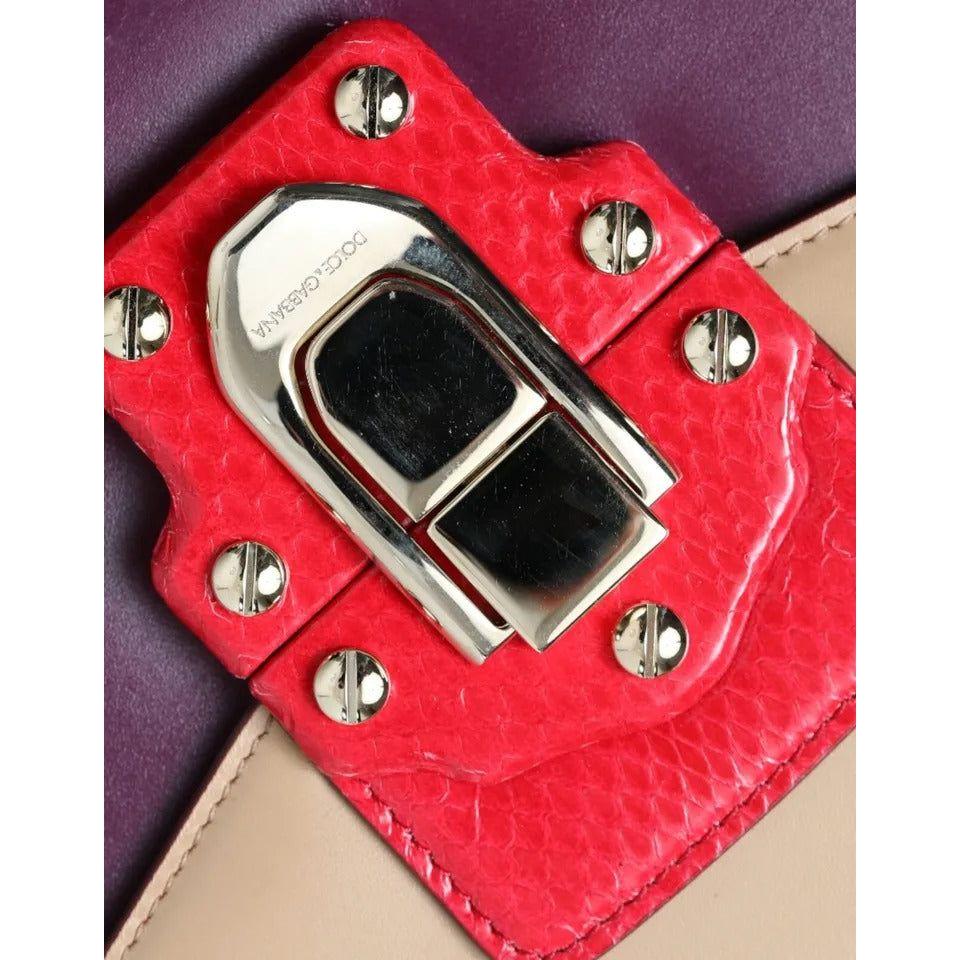 Dolce & Gabbana Multicolor Lucia Brushed Leather Crossbody Shoulder Bag Dolce & Gabbana Dark Slate Gray
