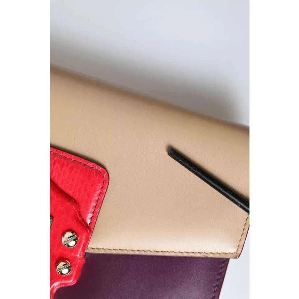 Dolce & Gabbana Multicolor Lucia Brushed Leather Crossbody Shoulder Bag Dolce & Gabbana Tan
