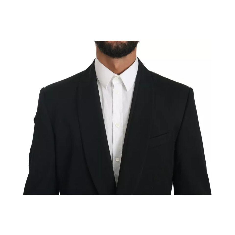 Dolce & Gabbana Black Single Breasted Formal Coat Blazer Dolce & Gabbana Black