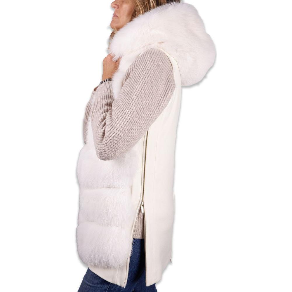 Made in Italy White Wool Women Coat