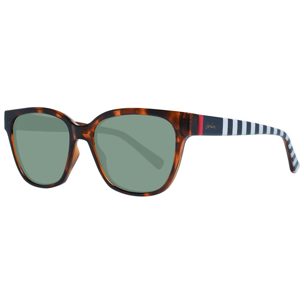 Joules Brown Women's Sunglasses with grey lenses, full-rim cellulose propionate frame, 100% UVA & UVB protection, size 52-16-140.