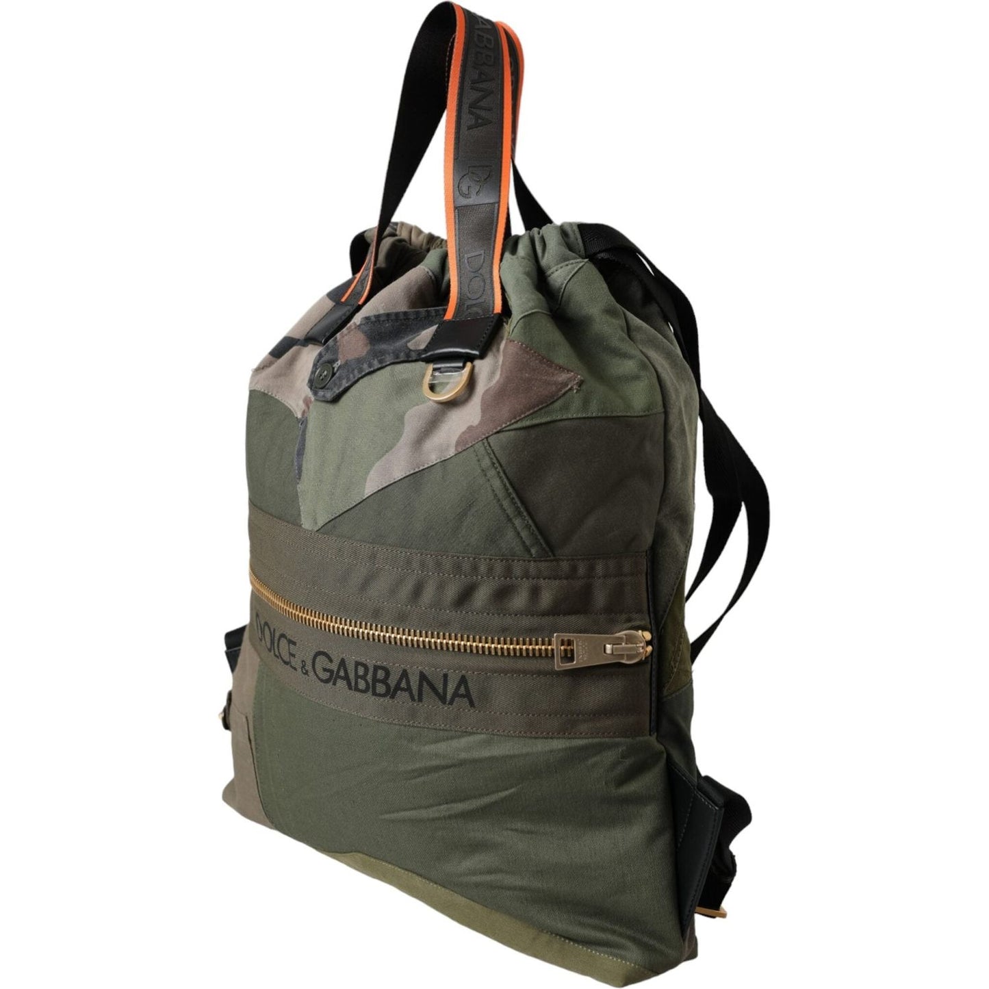 Dolce & Gabbana Military Green Patchwork Rucksack Backpack Bag Dolce & Gabbana Dark Slate Gray