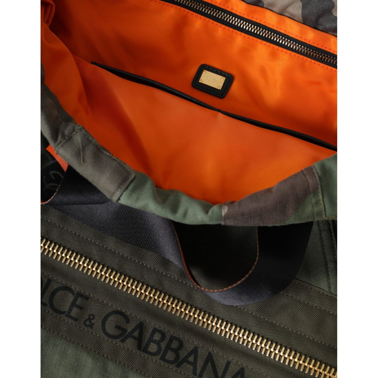 Dolce & Gabbana Military Green Patchwork Rucksack Backpack Bag Dolce & Gabbana Dark Slate Gray